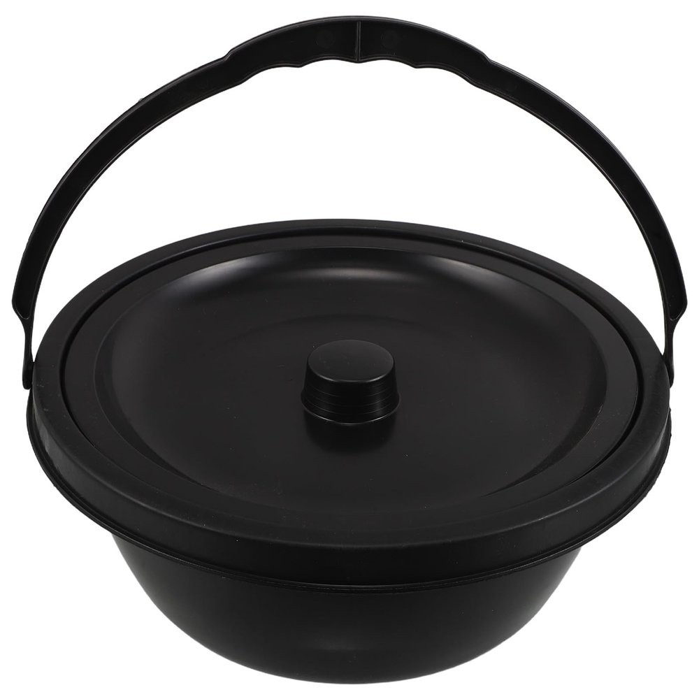 Toilet Commode Bucket for Seniors - Wheelchair Toilet Bed Pan with Lid - Adult Bedside Potty Chamber Pot for Disabled Home and Hospital Use 11.20X11.20X4.72"