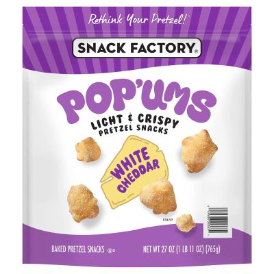 Pop 'Ums White Cheddar Baked Pretzel Snacks, 27 oz