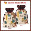 XZDWPY Mid Century Modern Holiday Printed Drawstring Pouch Medium, Lightweight Polyester, Storage for Party, Wedding view 3