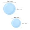 100pcs Paper Plates Disposable: 7-Inch 9-Inch Blue Paper Plates - Party Serving Dishes For Desserts Appetizers Snacks For Weddings Picnics view 2