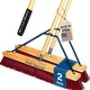 2-Pack - 36" Soft/Fine Sweep Indoor Push Broom with 60" Handle. Ideal for Epoxy & Polished Floors. Durable American Made Steel Brackets-All Stainless Steel Hardware. No Plastic. 100% USA Made view 1