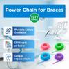 4 Rolls Power Chain for Braces with Changing Kit (Orthodontic Pliers and Probe), Continuous Rubber Braces Power chains, DIY Dental Braces Color Change at Home (Blue, Green, Pink, Purple) view 2