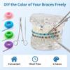 4 Rolls Power Chain for Braces with Changing Kit (Orthodontic Pliers and Probe), Continuous Rubber Braces Power chains, DIY Dental Braces Color Change at Home (Blue, Green, Pink, Purple) view 3