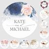 100pcs Personalised Round Wedding Favour Thank You Labels, Custom Name Party Gifts Baking Packaging Stickers, Invitation Envelopes Seals, Bridal Shower Gifts Tag, 1.2in view 1