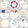 100pcs Personalised Round Wedding Favour Thank You Labels, Custom Name Party Gifts Baking Packaging Stickers, Invitation Envelopes Seals, Bridal Shower Gifts Tag, 1.2in view 3
