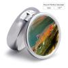 Brook Trout Fly Fishing Pill Box 3 Compartment Portable Pill Case for Pocket Purse Medicine Organizer Travel Medication Container Holder to Hold Vitamins, Medication, Fish Oil and Supplements view 2