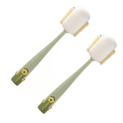 1/2 Pcs 5-in-1 Bottle Cleaning Brush (Multifunctional) for Cup Lid Cleaning & Home Kitchen Tasks (2, Green)