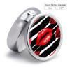 Red Lips Kiss Pill Box 3 Compartment Portable Pill Case for Pocket Purse Medicine Organizer Travel Medication Container Holder to Hold Vitamins, Medication, Fish Oil and Supplements view 2