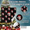 DIYKST Personalized Christmas Wrapping Paper with Photo Face Custom Wrapping Paper Xmas Wrap Papers Rolls Customized Funny Picture Christmas Birthday Gift for Girls Boys Men Women 58"x 23" view 2