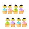 24pcs Congrats Dentist Cupcake Toppers, Dentist Graduation Cupcake Toppers, Gold Glitter Congarts RDH Cupcake Picks for Doctor Medical Science Party Supplies view 1