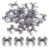 uxcell 50Pcs Mesh Chiffon Ribbon Bows, 1" Mini Premade Crafts Bows Gift Wrap Bow for DIY Craft Christmas Wedding Birthday Decor Gift Wrapping (Blue) view 1
