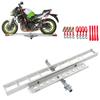 Aluminum Motorcycle Hitch Carrier with Loading Ramp, 400 lbs Dirt Bike Hitch Mount Rack, Lightweight & Rust-Resistant Aluminum Hauler with Anti-Rattle Stabilizer Fits 2" Receiver for SUVs & Trucks view 1
