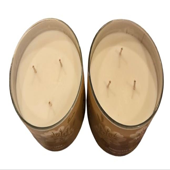 2 Pack Set of Bath and Body Mahogany Aple 3-Wick Candle Large 14.5 Oz Made with Essential Oils