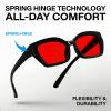 Eyekepper Cat Eye Red Lens Blue Light Blocking Glasses for Women, Black view 2