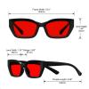Eyekepper Cat Eye Red Lens Blue Light Blocking Glasses for Women, Black view 3