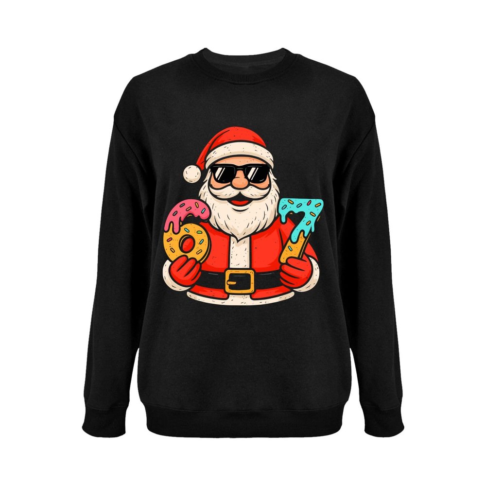 Funny Santa 67 Ices Creams Drips crewneck for men