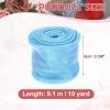PATIKIL Iridescent Organza Ribbon 2-3/8 Inch x 10 Yard, Fishtail Yarn Gift Ribbons Sheer Wired Chiffon for Crafts Gift Wrapping Floral Bouquet,Blue view 2
