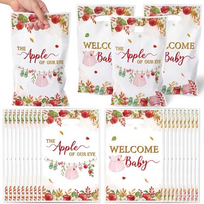 Apple of Our Eye Baby Shower Party Favor Bag Fall Apple Baby Decorations