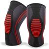 Fitnic Knee Cap Padding Support for Pain Relief, Knee Injury, Knee Braces for Walking, Running, Gym, Workout, Weightlifting For Men & Women (1 Pair) (Red-Grey, Large) view 1