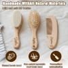 3pcs Personalized Wooden Baby Hair Brush and Comb Sets for Newborn, Custom Soft Baby Comb and Brush Set with Carving Name/Text,Custom Babies Gifts Girls, Thoughtful Gifts for Boy/Girl Shower view 4