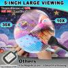10X 30X Floor Magnifying Glass with Light and Stand, 98 LED Adjustable Floor Lamp Magnifying, 2 in 1 Lighted Magnifiers for Close Work Sewing,Crafts,Hobbies, Reading (5.12in) view 2