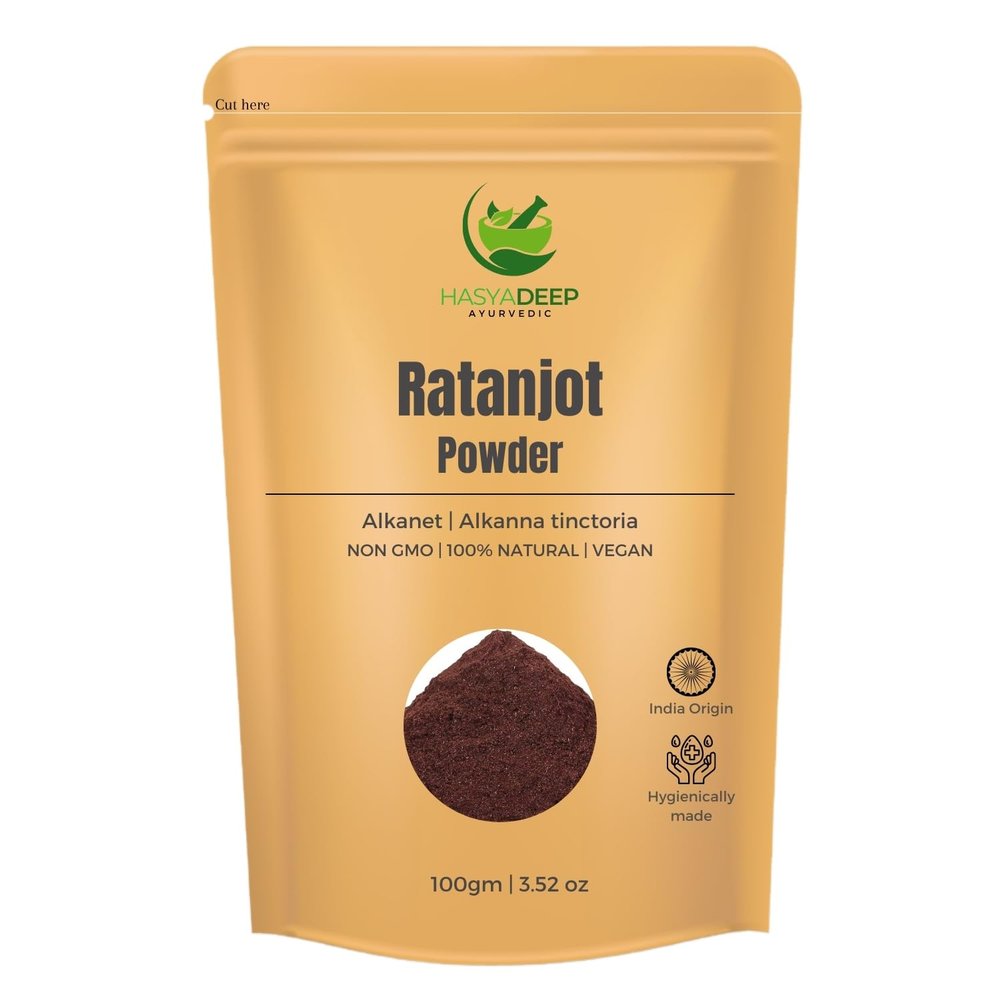 Hasyadeep Ratanjot Roots Powder | Alkanna tinctoria | Lal Jadi | Alkanet/Dyers Bugloss (200gm/7.05oz)