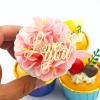 12 Pieces Mini Size Happy Valentine's Day Gold Mirror Acrylic Cupcake Toppers, Love You Cake Decorations, 2.55 x 1.37 Inch Party Supplies view 2