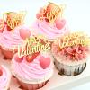 12 Pieces Mini Size Happy Valentine's Day Gold Mirror Acrylic Cupcake Toppers, Love You Cake Decorations, 2.55 x 1.37 Inch Party Supplies view 3