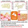 12 Pieces Mini Size Happy Valentine's Day Gold Mirror Acrylic Cupcake Toppers, Love You Cake Decorations, 2.55 x 1.37 Inch Party Supplies view 4
