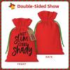 Ouyniei Not Slim Kinda Shady Christmas Gift Bag Santa Bag With Drawstring view 3