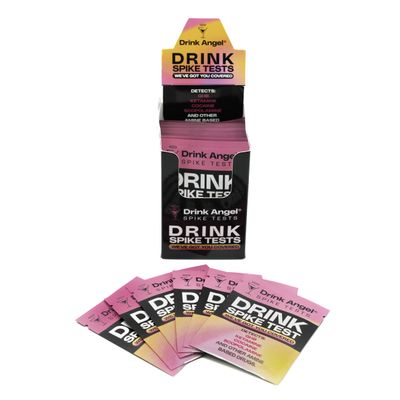 Drink Angel Box of 50 Individually Packed Spike Drink Tests | Drink Test Strips for Safety, Nights Out, Clubs, Parties and Festivals