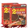 2 Alarm Chili Kit In A Box Tex Mex Powder Seasoning Mix Chili Starter 2 Pack Bundle With Raw Earth Colors Wooden Portion Spoon view 1