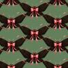 Beautiful Spooky Mothman Christmas Wrapping Paper, Gothic Cryptid Creature Gift Wrap, Artistic Moth Victorian Horror Decor (Green, 6 foot x 29 inch roll) view 2