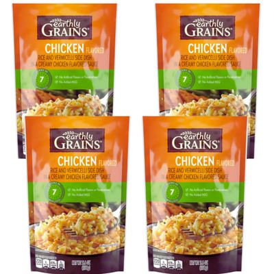 4-Pack - Chicken Flavored Rice 5.6 oz Each | Quick & Easy Seasoned Rice Side | Savory Chicken Flavor | Ready in Minutes | Family-Sized Value Pack