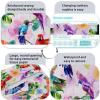 2PCS Square Tissue Box Cover, Watercolor Parrots Bird Pattern Leather Tissue Case Facial Paper Organizer Dispenser for Vanity Dresser Night Stand Table Countertop Office Car view 4