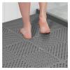 11.8 X 11.8 Inches Interlocking Drainage Tiles Bathtub Mat Soft Outdoor Patio Flooring Under Dining and Desk Tables(12pieces) view 1