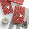 Meandering Annie Christmas Squirrel Wrapping Paper, Red Plaid Glossy Holiday Gift Wrap Roll, Xmas Squirrels Gifts Supplies 30"x180" view 1