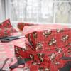 Meandering Annie Christmas Squirrel Wrapping Paper, Red Plaid Glossy Holiday Gift Wrap Roll, Xmas Squirrels Gifts Supplies 30"x180" view 2