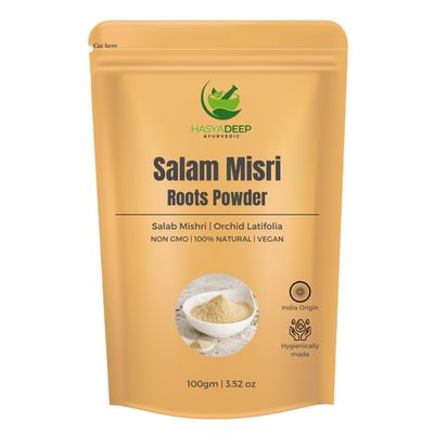 Hasyadeep Salam Misri Powder | Orchis latifolia | Salab Misri | Polygonatum verticillatum Mix (450gm/15.87oz)