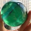 Stone Fluorite Crystal Ball Green Fluorite Crystal Crystal Transparent Fluorite raw Stone Polished Green Crystal Ball Ornament(Size:800g) view 1
