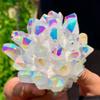 Rainbow Flame Halo Titanium Plated Quartz Crystal Cluster Ornaments (Size : 200-300g) view 2