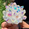 Rainbow Flame Halo Titanium Plated Quartz Crystal Cluster Ornaments (Size : 200-300g) view 3