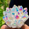 Rainbow Flame Halo Titanium Plated Quartz Crystal Cluster Ornaments (Size : 200-300g) view 4