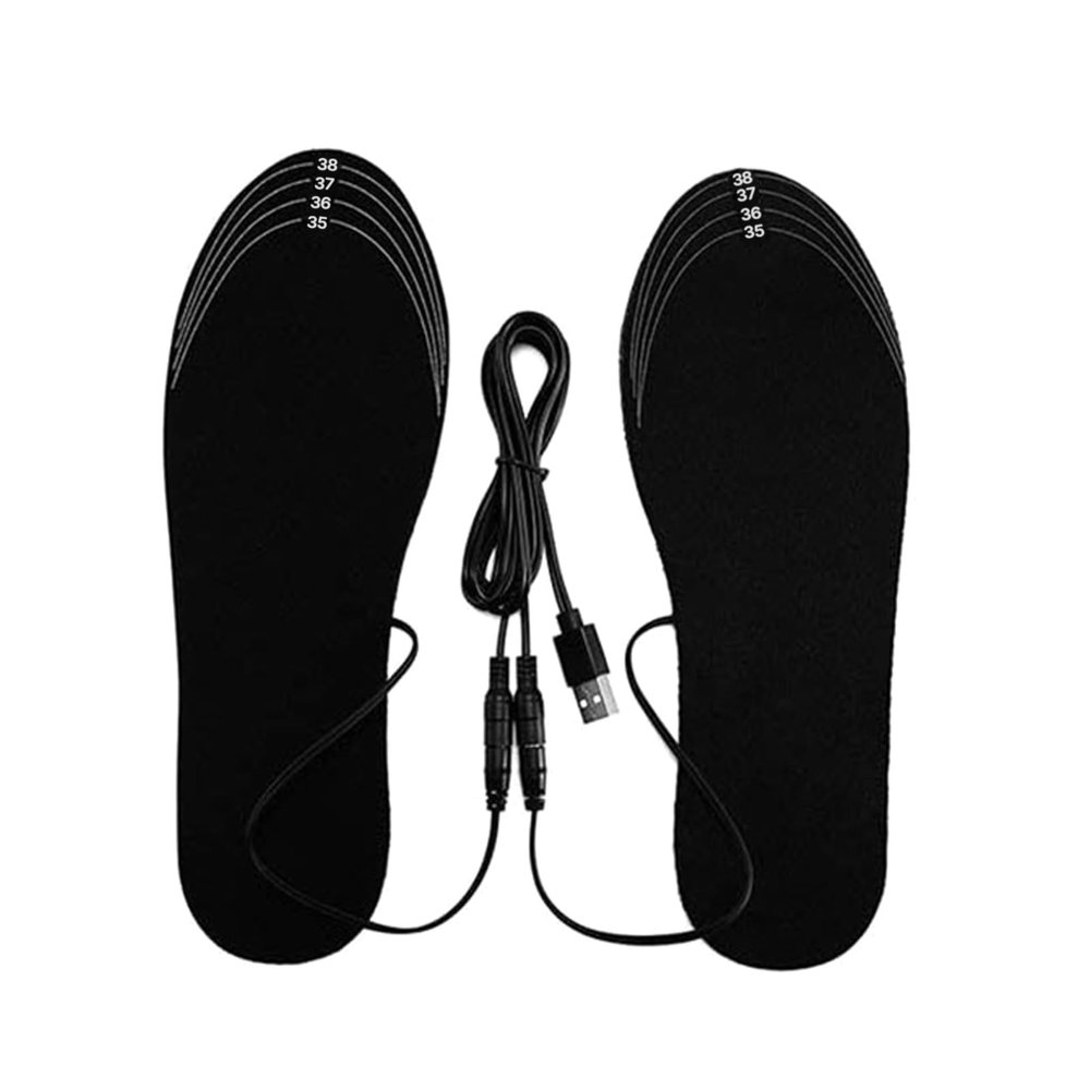 1 Pair Customizable Heated Insoles Electric Heating Foot Warmer USB Shoe for Indoor Warmth USB Shoe Foot Warmer Pad Winter Sock Mat