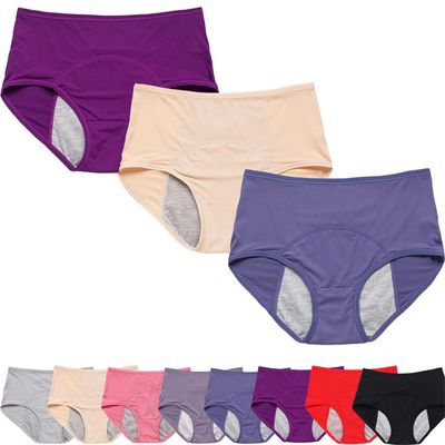 Incontinence Underwear Women, Leak-Proof Underwear, Incontinence Panties Protector Undies, Reusable & Washable (3PCS-E,Medium)