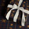 Tartan Teddy Bear Christmas Gift Wrap, Luxury Red & Navy Elegant Preppy Holiday Gift Wrapping Paper view 1