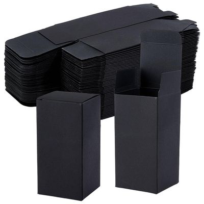 BENECREAT 50 Pcs Paper Gift Box, 2x2x4 Inch Black Rectangular Cardboard Boxes for Birthday Favor, Party Favor and Valentine's Day Favor Packaging