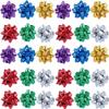 50 Pcs Colorful 1 Inch Gift Bows Christmas Bows Metallic Star Bows Party Gifts Wrapping Bows Adhesive Holiday Presents Bows for Valentine's Day, Gift Wrapping Supplies, Gift Wrap Bows view 1
