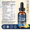Liposomal L-lysine 1000MG Liquid Drops, 13-in-1 Lysine Supplements Monolaurin, Olive Leaf Extract with Vitamin C, B6, D3, B12 & Zinc for Collagen, Lip, skin & Immune Support for Kids & Adults, 2oz view 2
