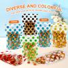 100 Pack Clear Cookie Cellophane Treat Bags, Self Sealing Red Dot Candy Cookie Bags with Seal and Handle, Resealable Food Packaging Bags for Bakery Candy Chocolate Gift Giving 6.1 x 8.8in (Blue) view 4